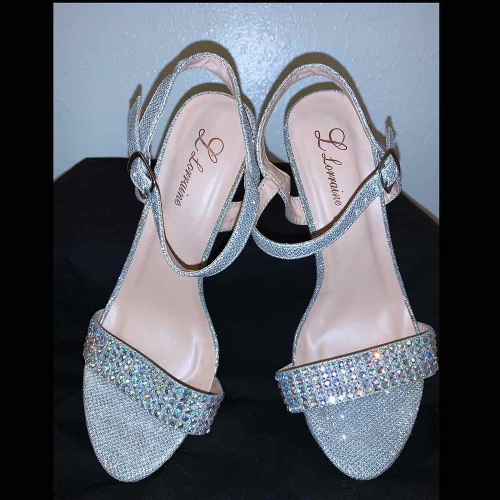 Silver Lauren Lorraine Heels - Picture 2 of 2